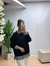 Lina Gömlek Detaylı Sweat Tunik