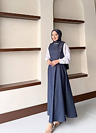 ESWET KOT ELBİSE-MAVİ