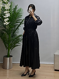 Vera Fermuarlı Elbise-Siyah