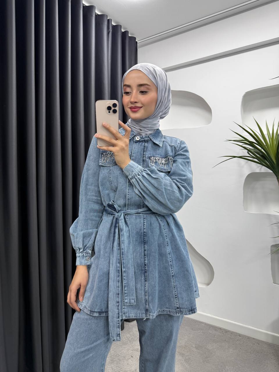 MARCHA İKİLİ KOT TAKIM-MAVİ