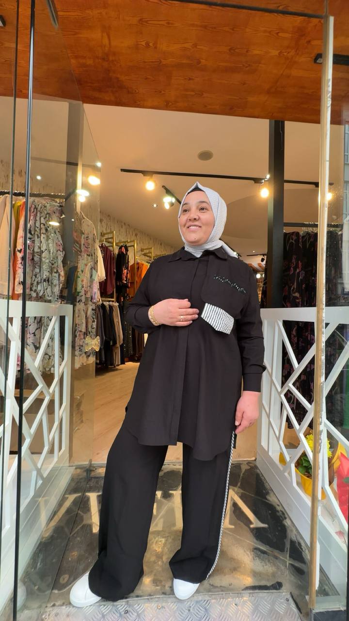 PUANE İKİLİ TAKIM-SİYAH