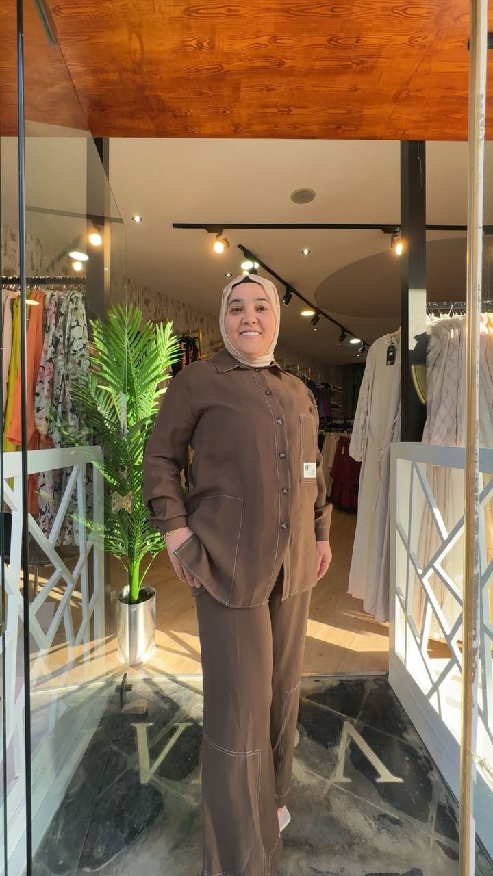 ARMİNE TRENT İKİLİ TAKIM-KAHVE