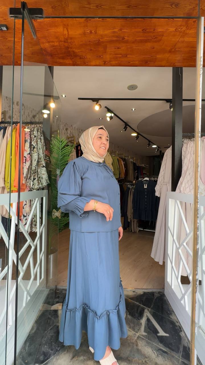 NOUN ETEKLİ TAKIM-İNDİGO