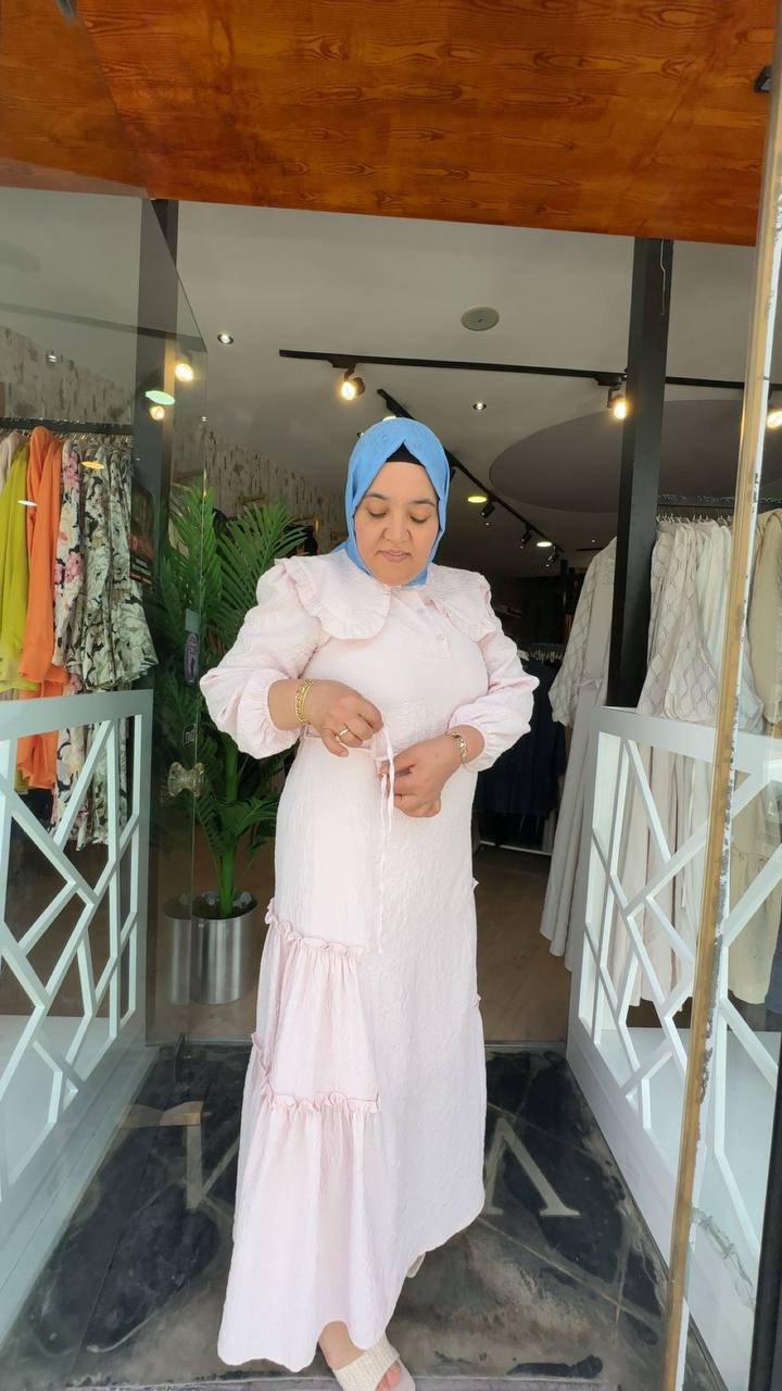 MİSS İNDİGO TESETTÜR ELBİSE- PUDRA