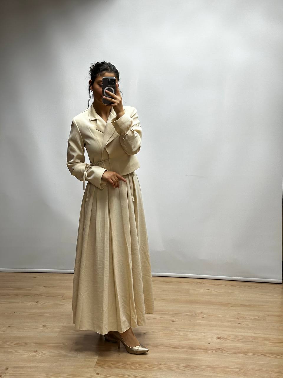 HENZA ETEKLİ TAKIIM -BEJ