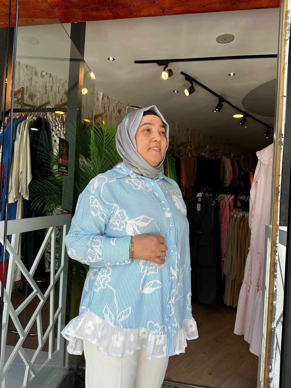 BRY ETEK UCU FIRFIRLI GÖMLEK -  MAVİ