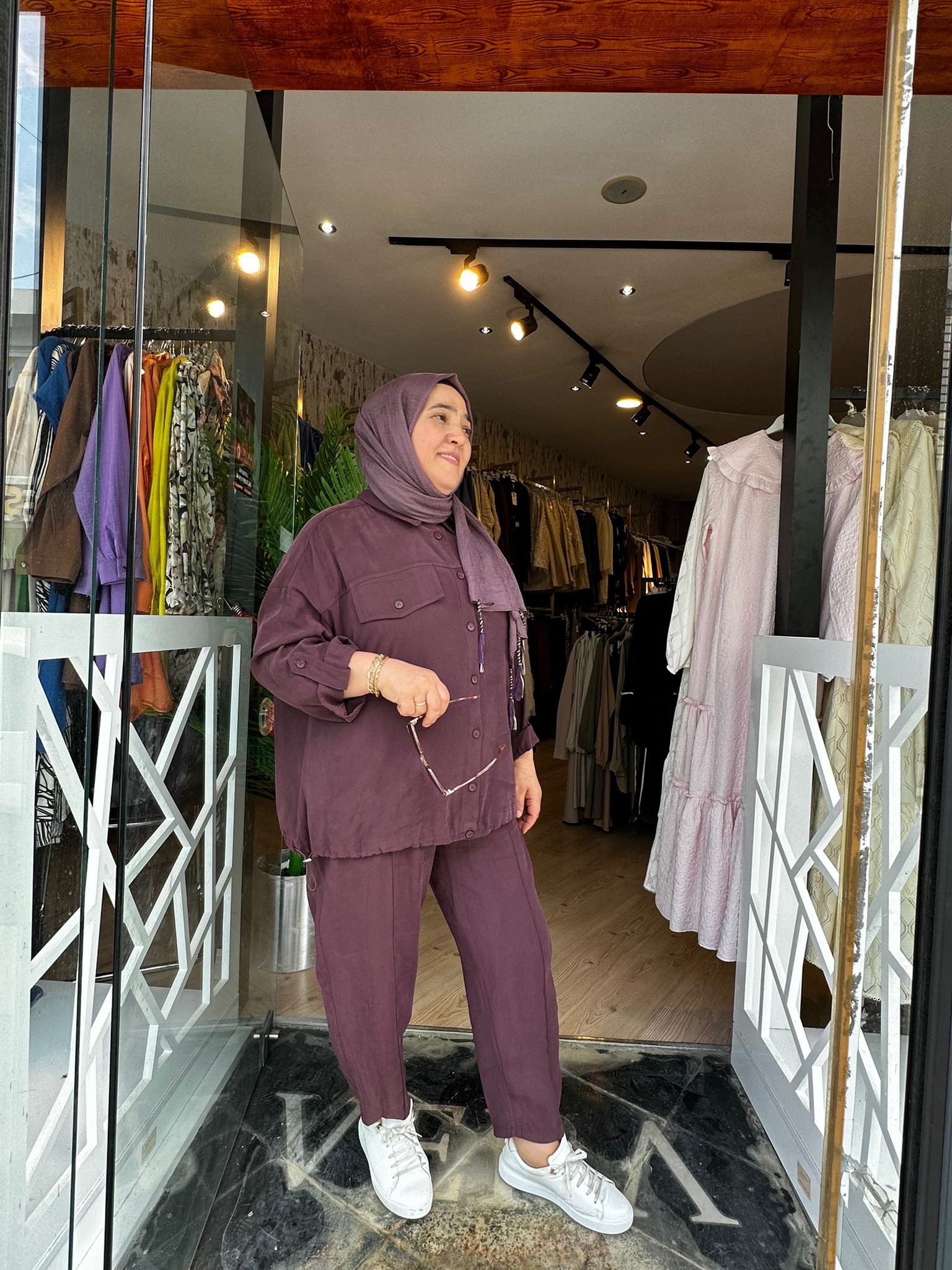 Dökümlü Zarafet Takımı- Mürdüm