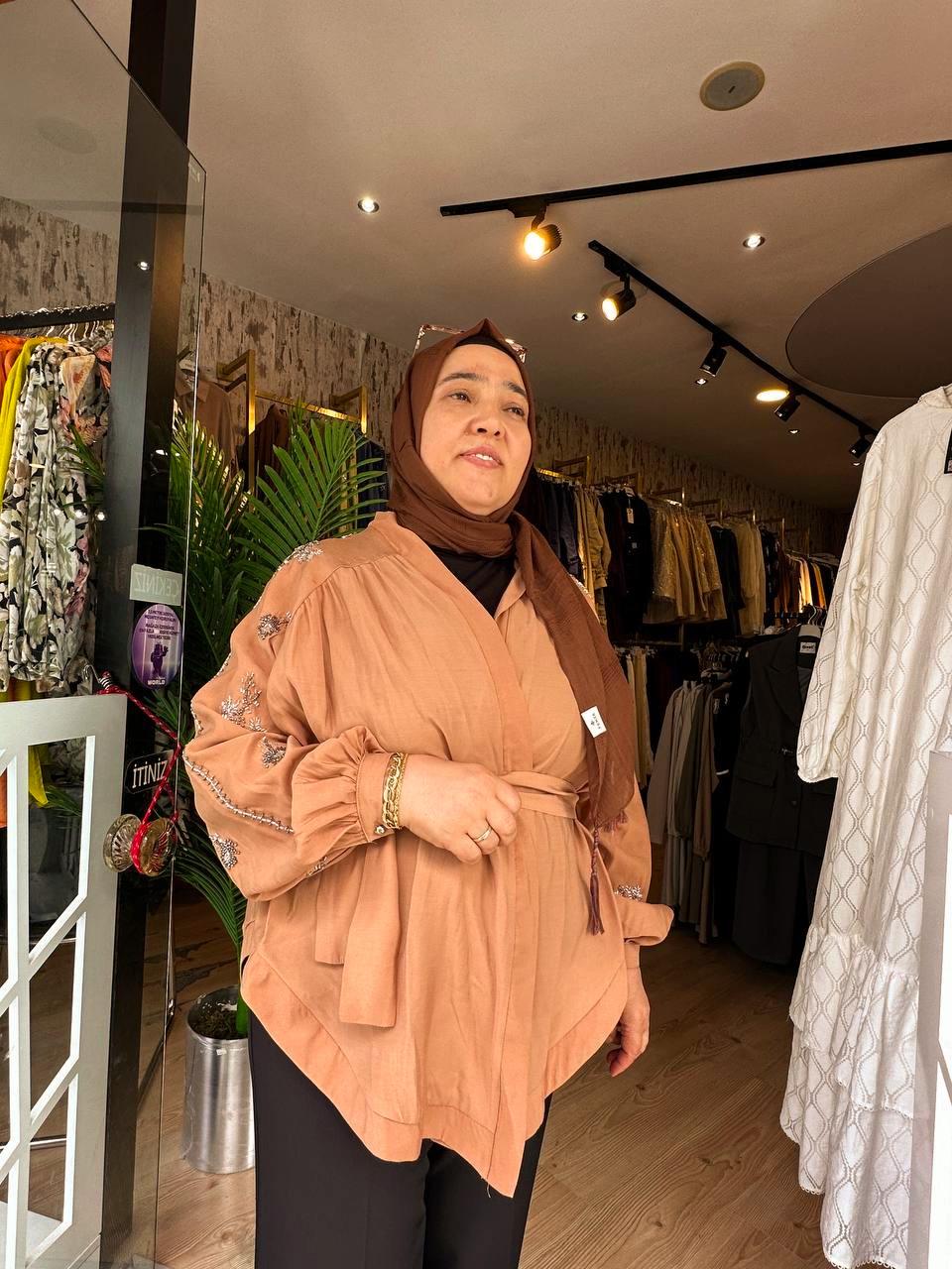 Desenli Kimona- Somon