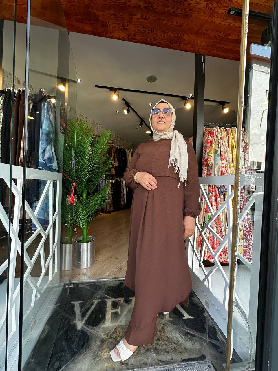 ZARAFET İKİLİ TAKIM- KAHVERENGİ