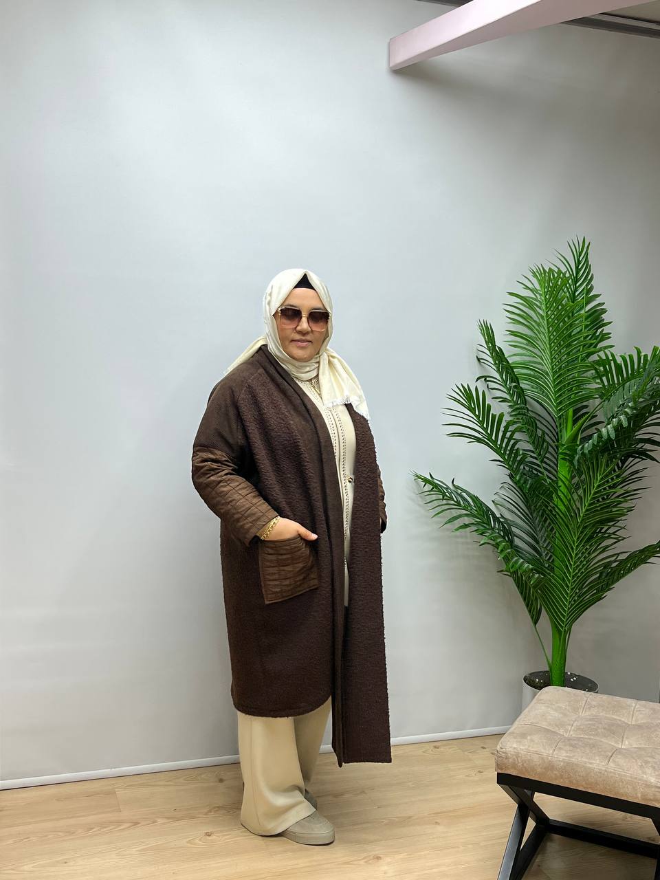 Kuzu Kumaş Kapitone Kap - Standart