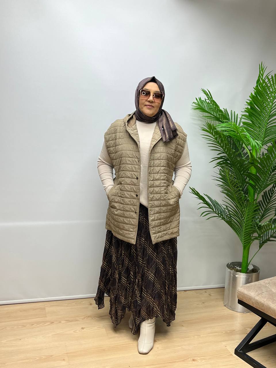 Asimetrik Kırıştırma Etek