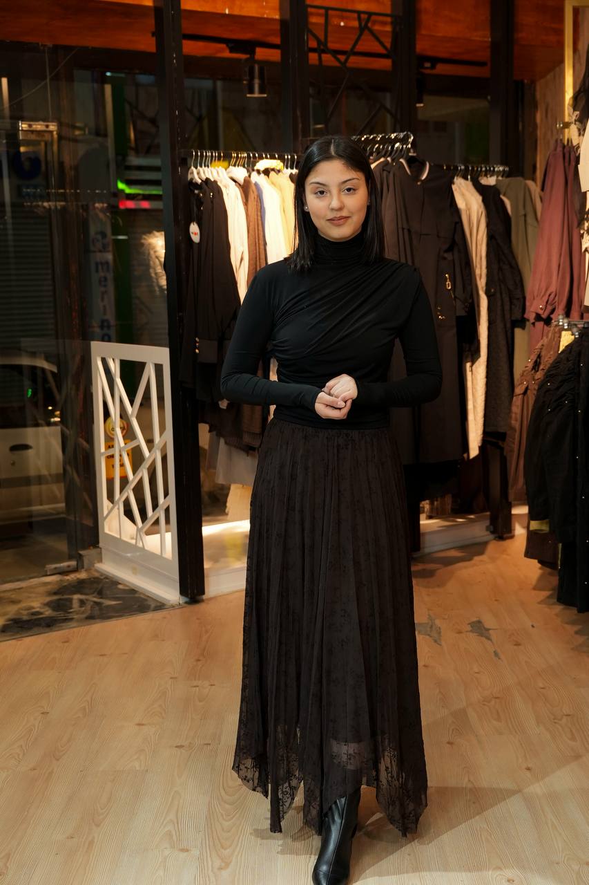 Tasarım etek - Kahve