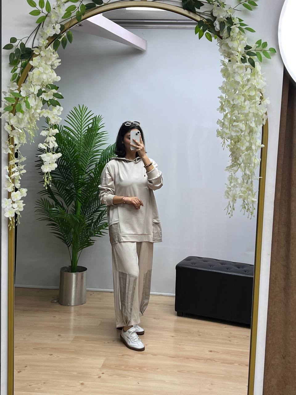 Polo Yaka Oversize Rahat İkili Takım- Taş
