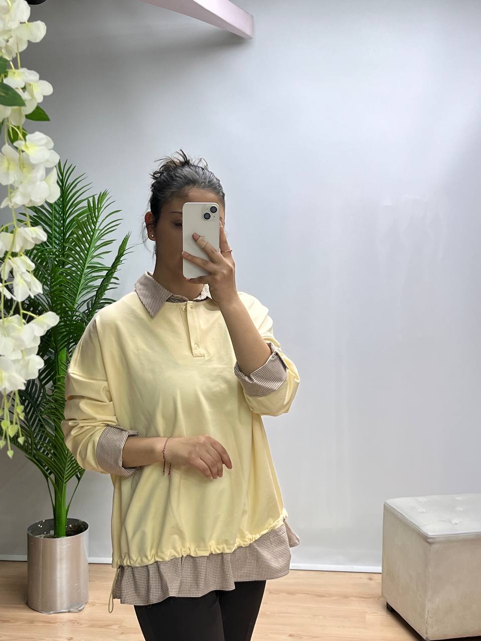 Lina Gömlek Detaylı Sweat Tunik