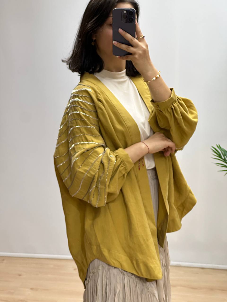 Payet Detaylı Kimono